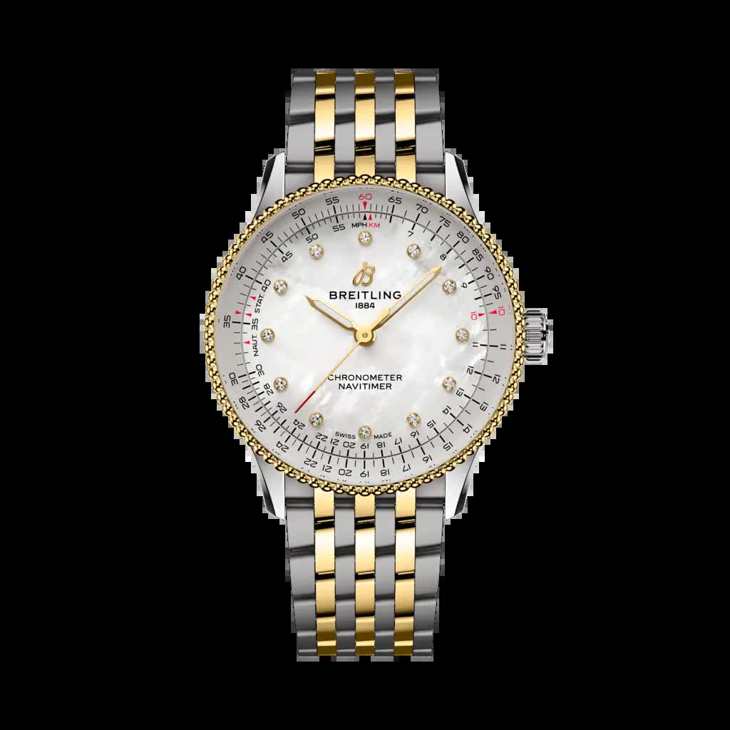 Breitling Navitimer Automatic 36 D173271A1A1D1 two-tone steel and 18k yellow gold on metal bracelet