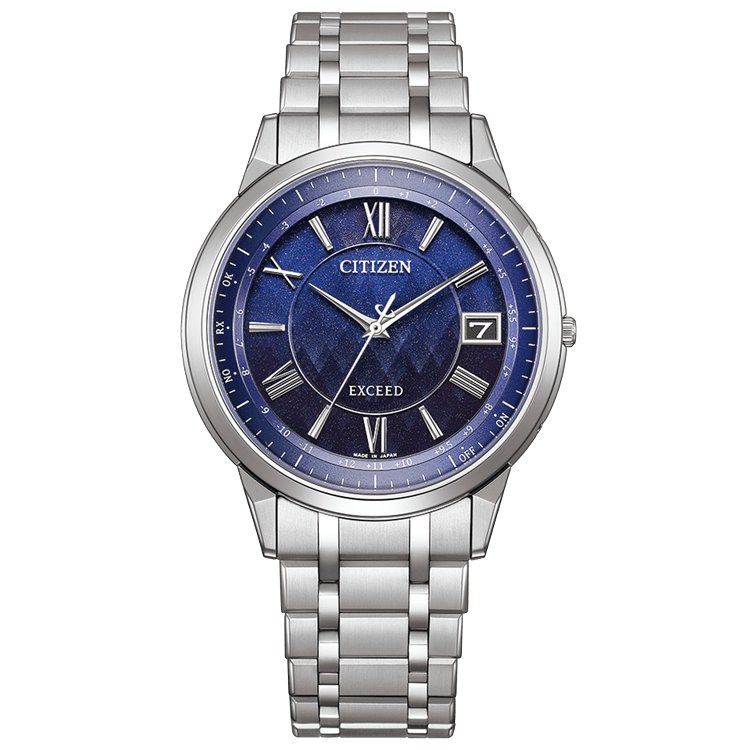 Citizen Exceed CB1140-79L blue dial on a Super Titanium bracelet
