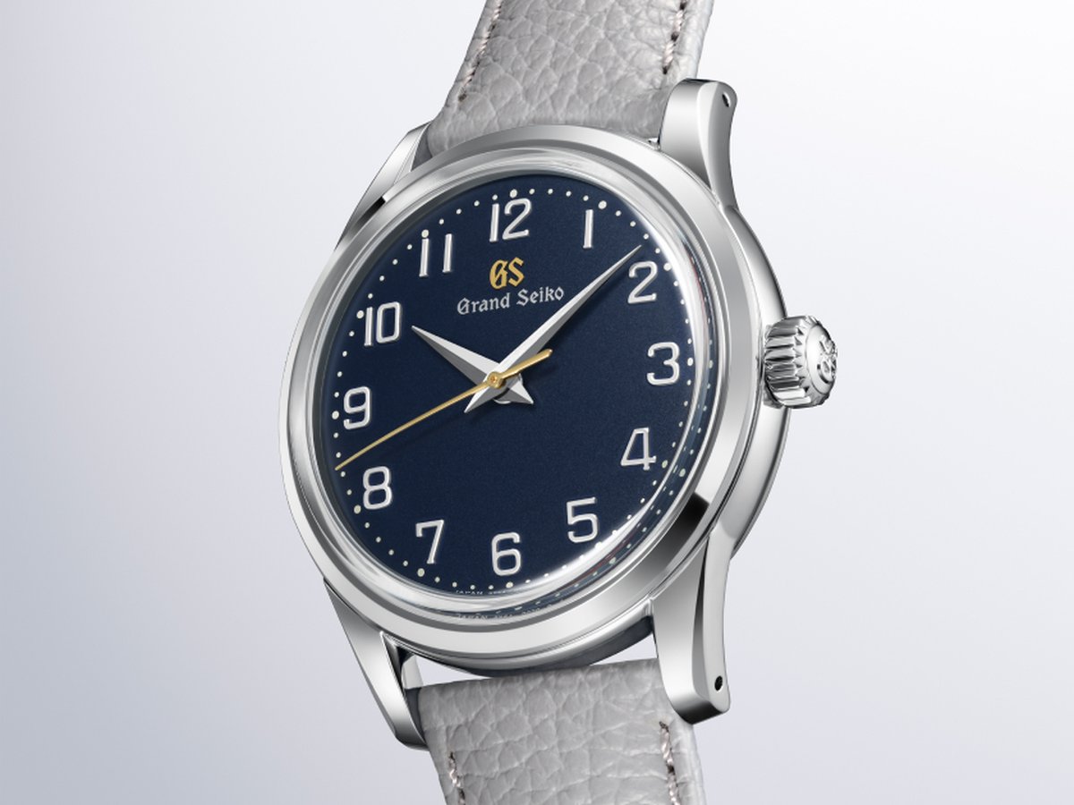 Grand Seiko SBGW325 on spare grained calf leather strap official product photo