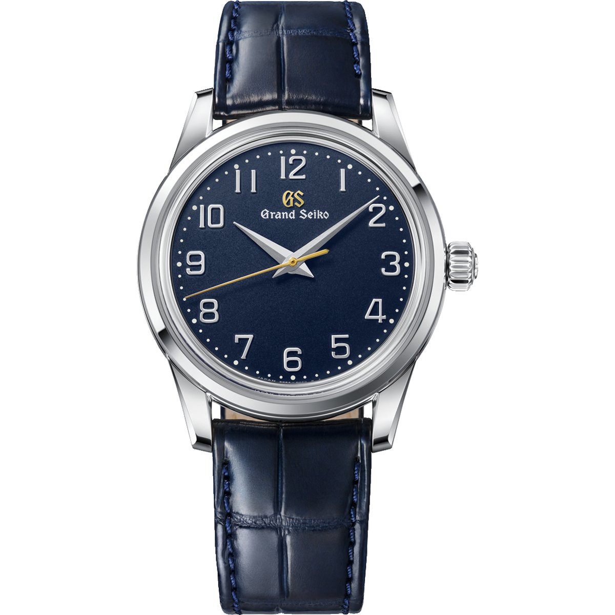 Grand Seiko SBGW325 Elegance Collection indigo Arabic dial on hon-ai crocodile strap official product photo