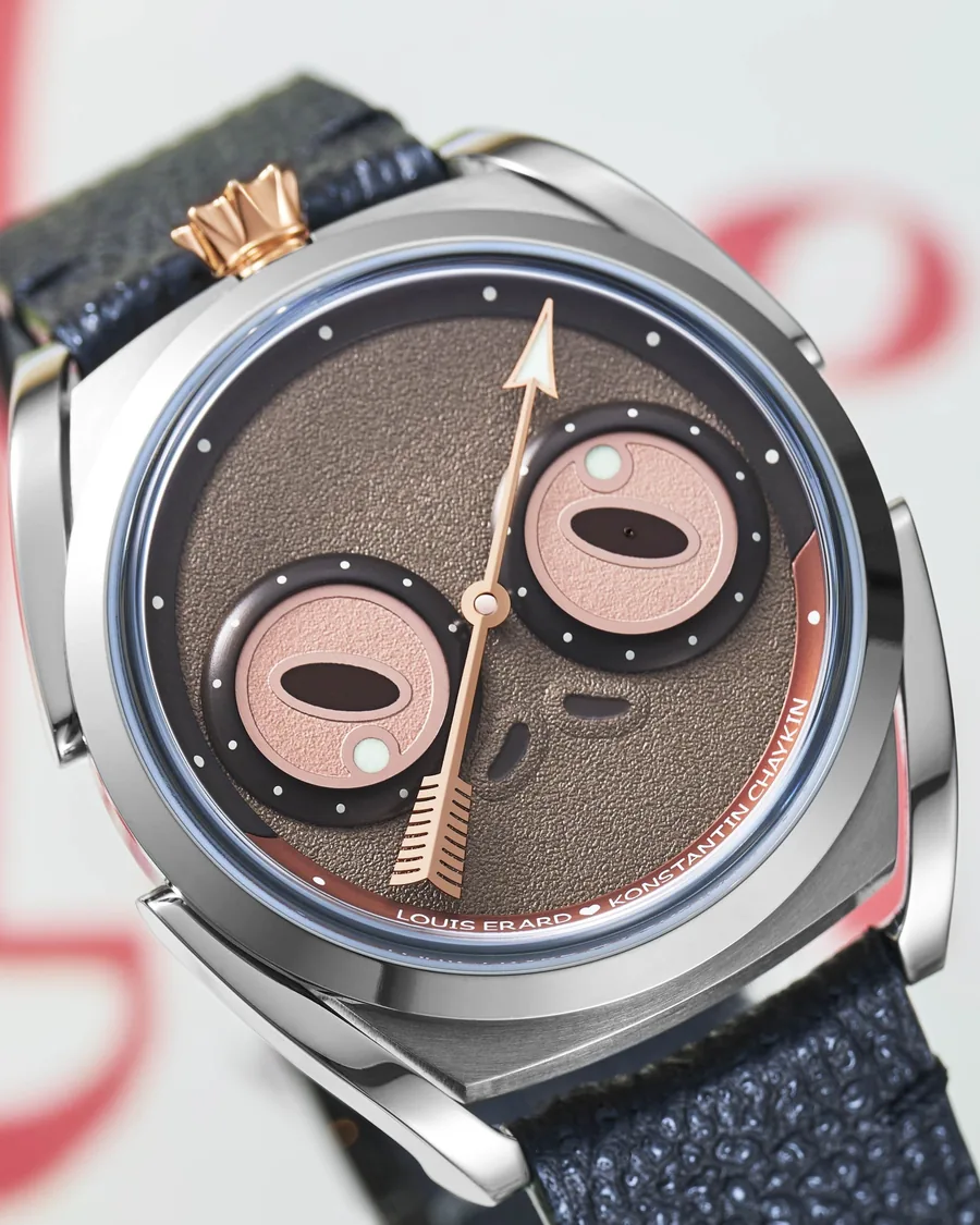 Louis Erard Unfrogettable Brown dial close-up official press photo