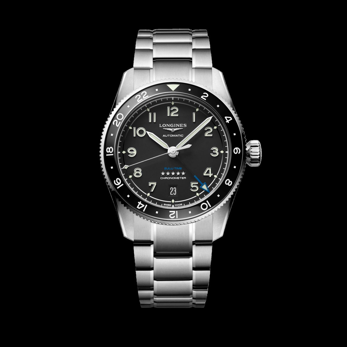 Longines Spirit Zulu Time 39 official product photo