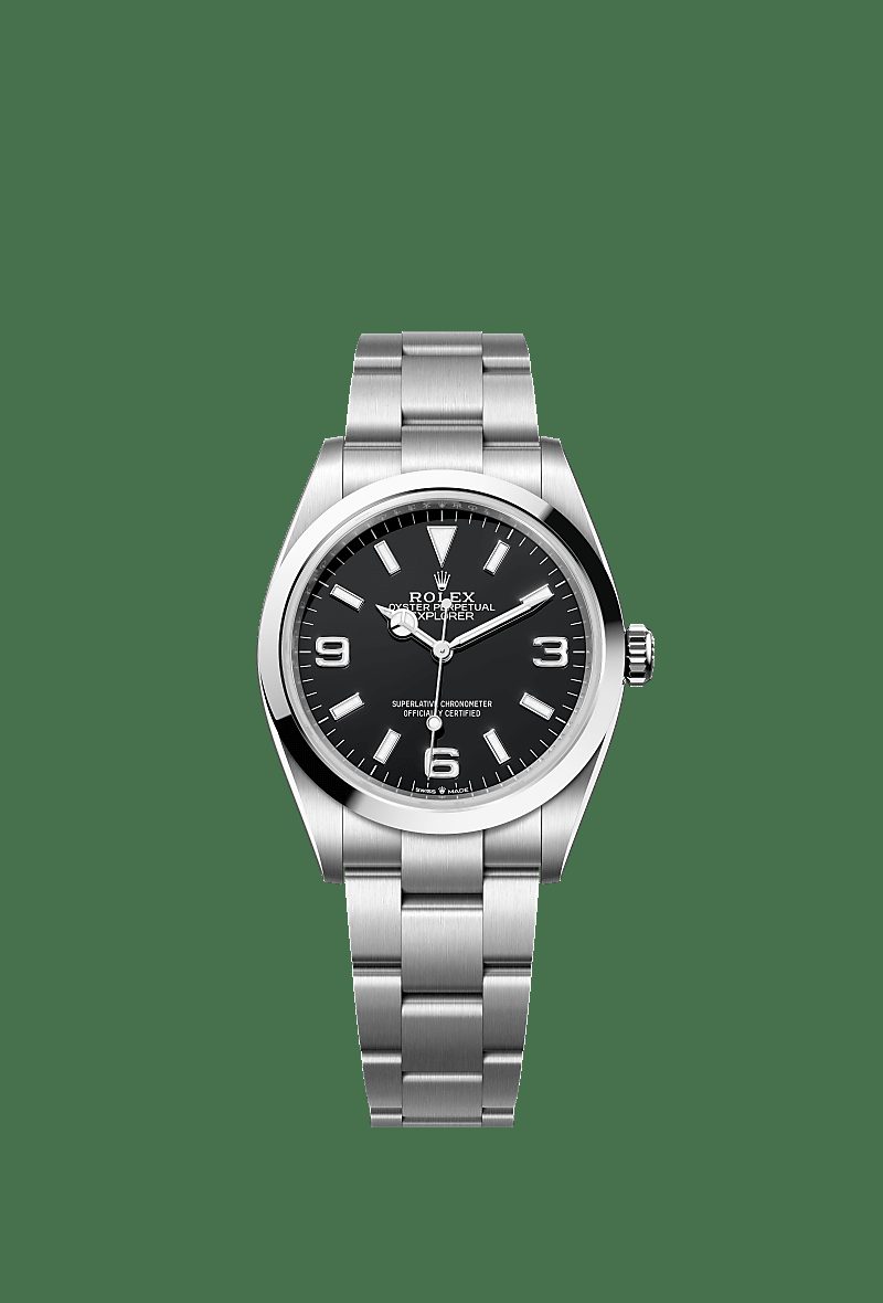 Rolex Explorer 36 Oystersteel official product photo