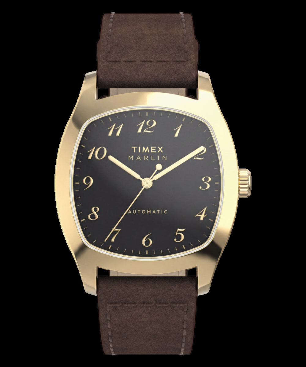 Timex Marlin Chatham Automatic 36 mm TW2Y84500 gold-tone case black dial