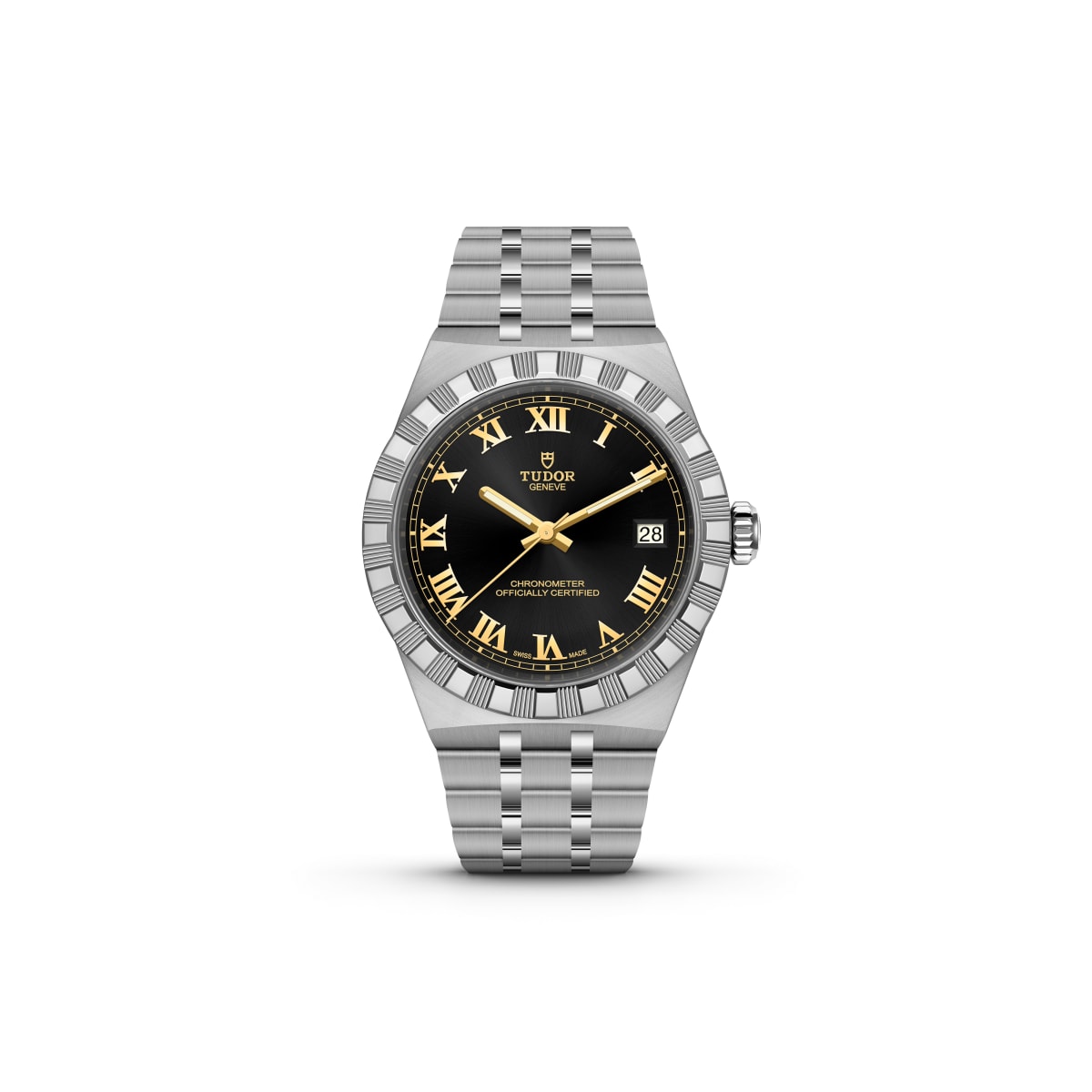 Tudor Royal 36 black dial applied Roman numerals M2836C1A0-0101 official product photo